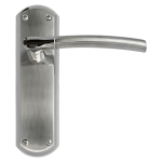 Newington Dual-Tone Chrome Lever on Backplate Latch